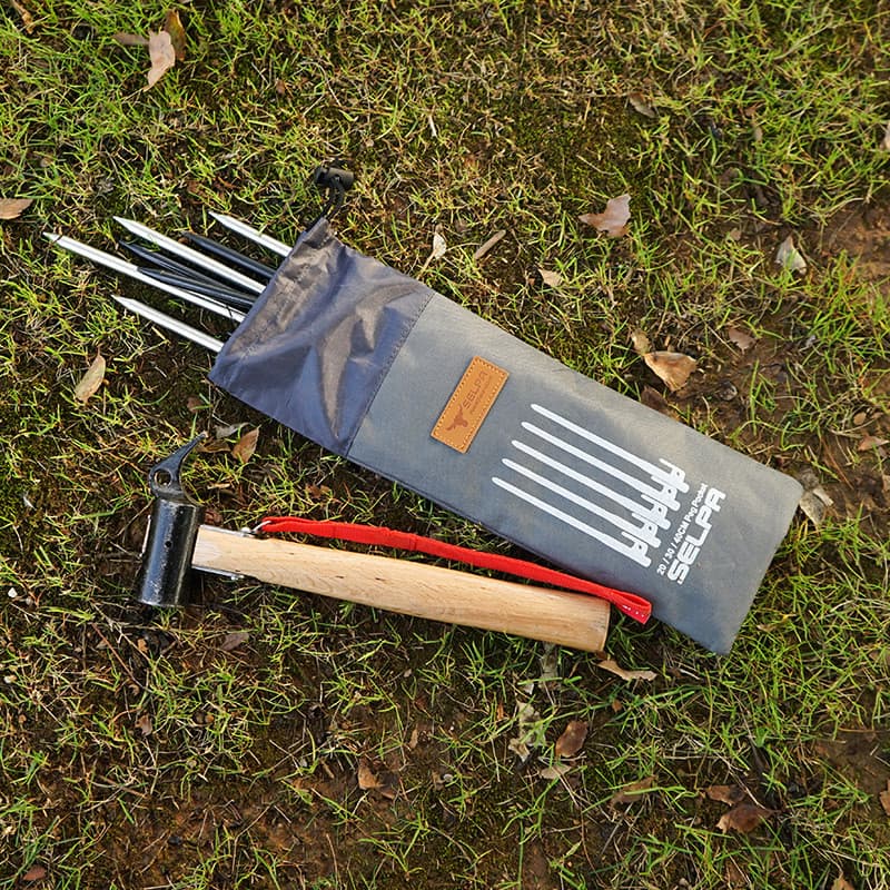 Pano Oxford para acampamento ao ar livre 20 CM Terra Unhas Bolsa Engrossada para acampamento à terra Unhas Armazenamento
