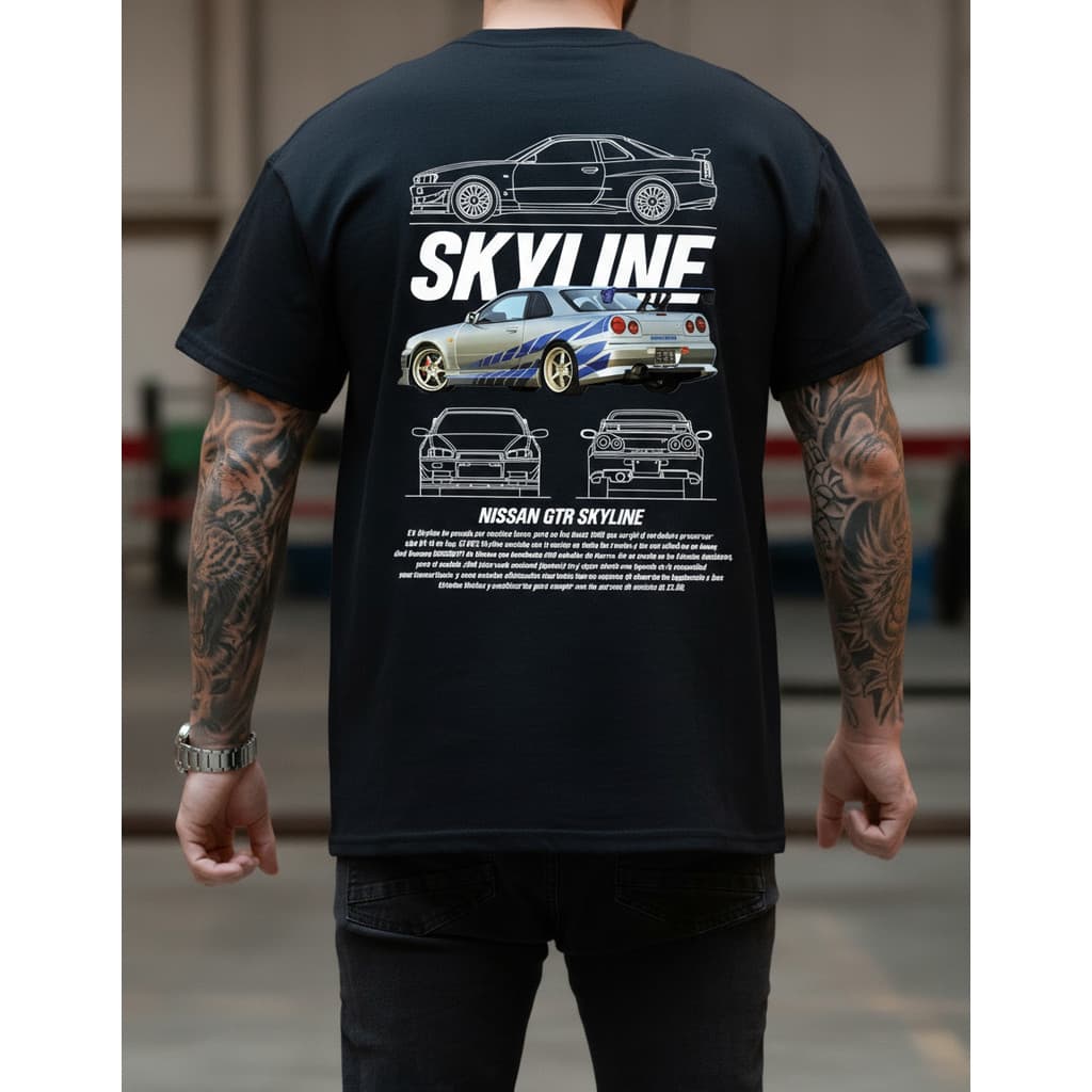 Camiseta Dm Custom Carro Skyline Gtr34 Estilo Das Ruas