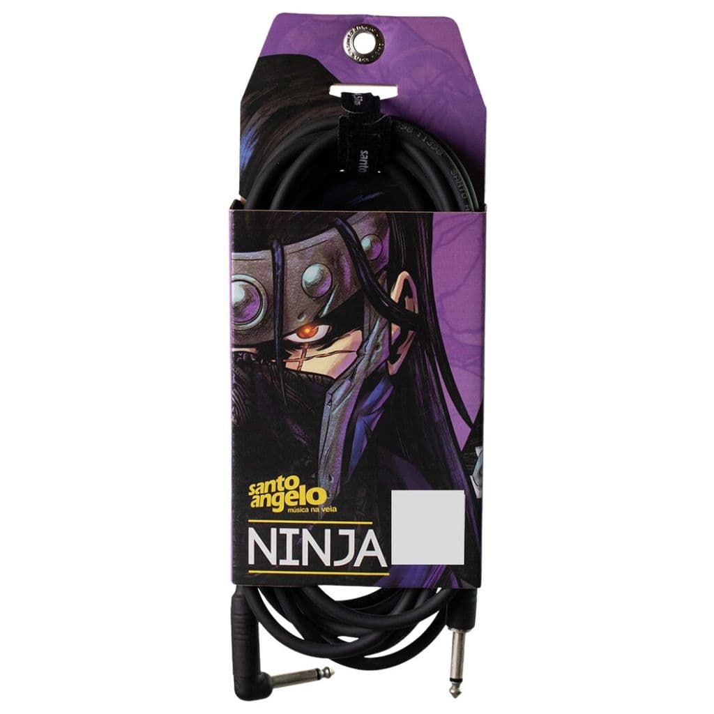 Cabo Guitarra Santo Ângelo Ninja P10 X P10 L 25ft - 7,62 m- Original Profissional - NINJA L