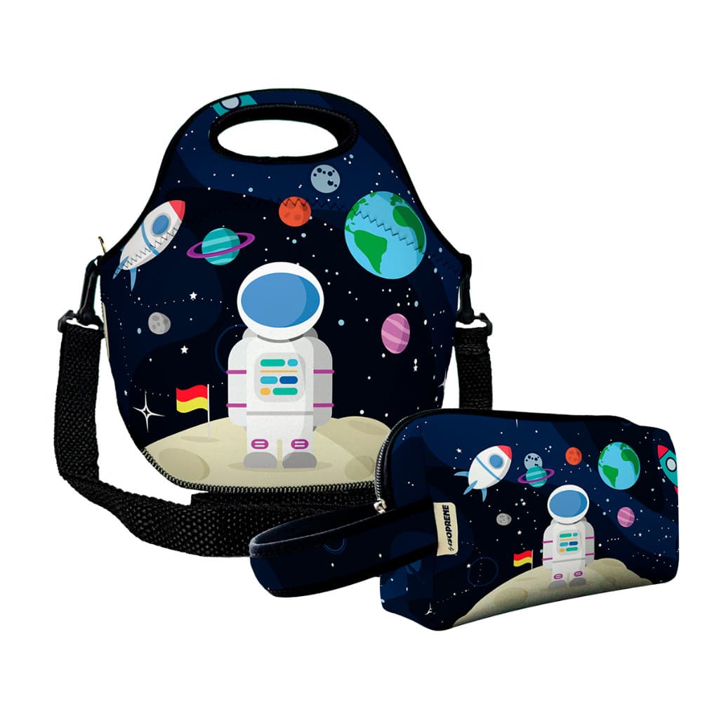 Lancheira Menino E Nécessaire Astronauta Direto Da Fábrica