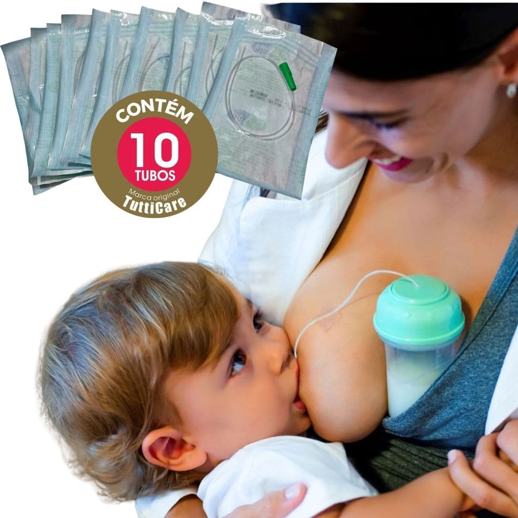 Kit Sonda Com 10 Und Relactacao Amamentacao Infantil Bebe Evita Desconforto e Dores Maternidade