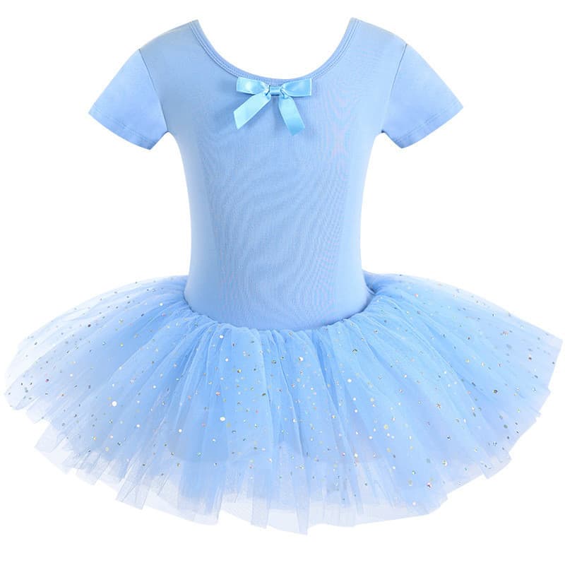 Fantasia de dança infantil fantasia de prática para meninas verão manga curta traje de Performance de dança chinesa saia