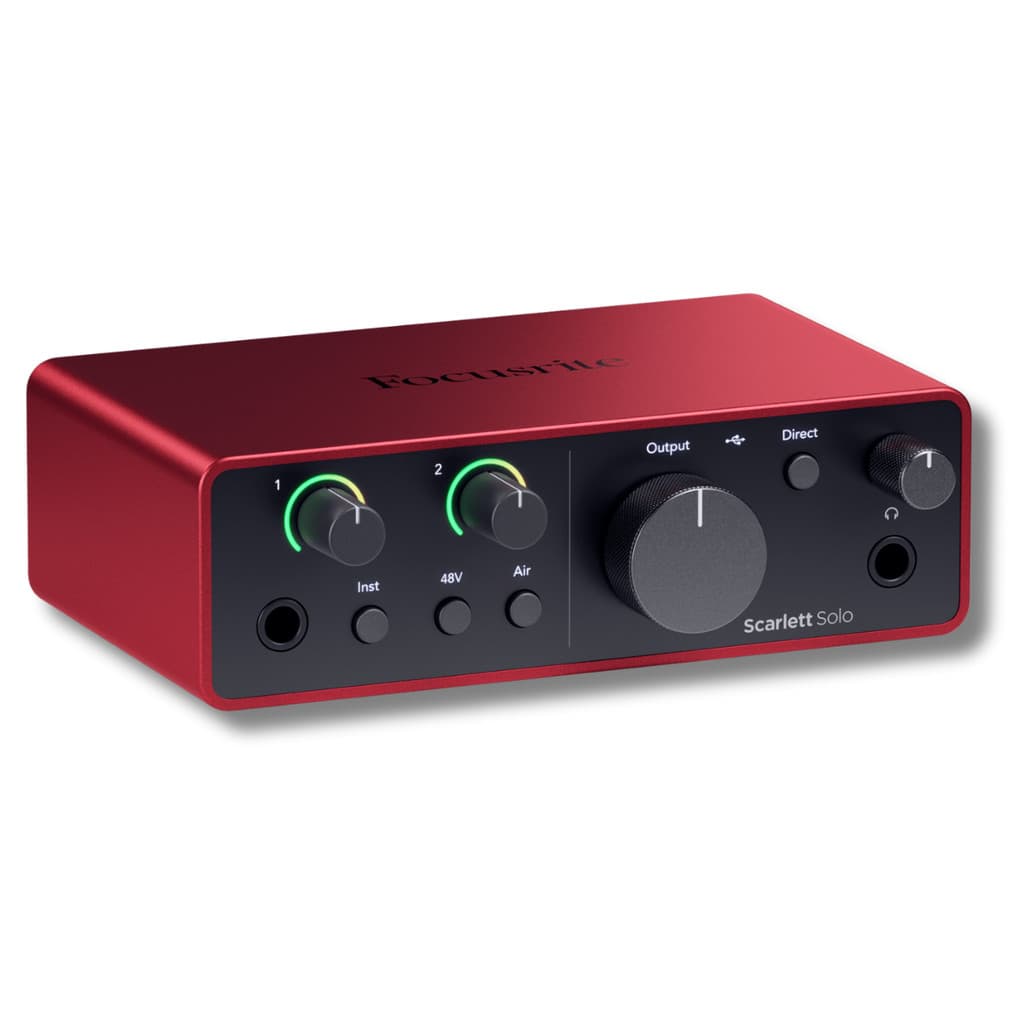Interface Áudio Focusrite Scarlett Solo 4ª Gen USB 2 Canais