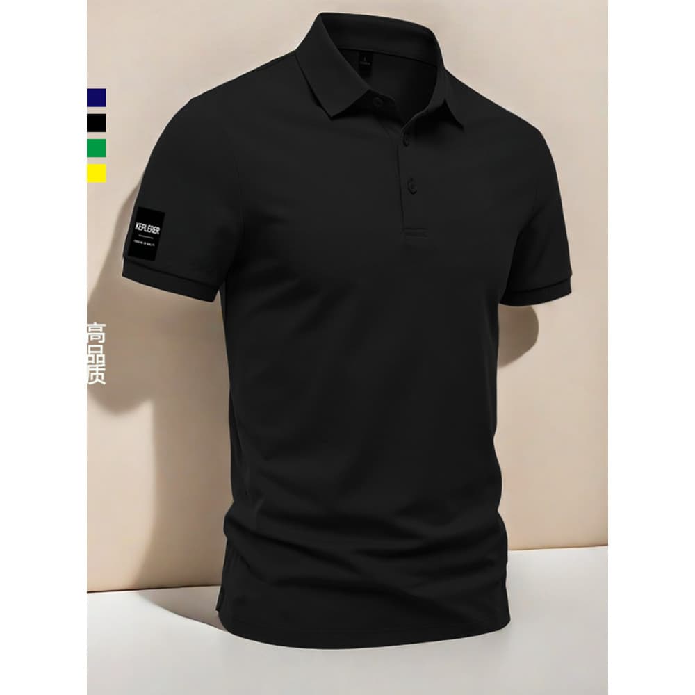 Camisa polo de verão masculina estilo Puffian bonito High-End sentimento negócios Casual moda masculina de manga curta m