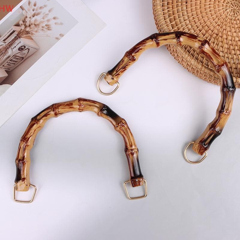 1PC Caixa De Presente Alça De Bambu Bolsa Alças Banda De Ombro DIY Com Fivela Saco Acessórios