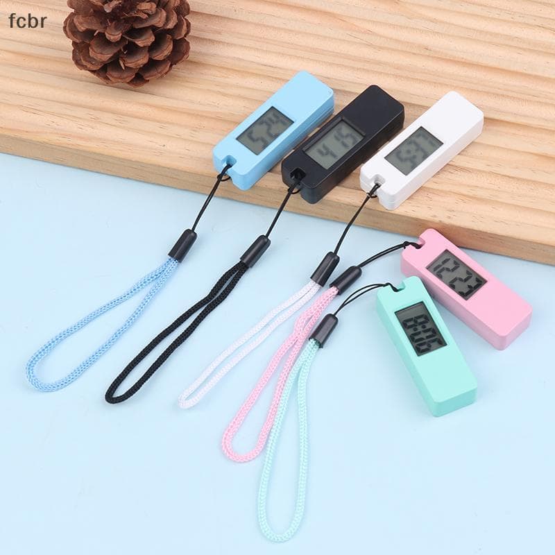 fcbr 1Pc Luminoso Led Chaveiro Relógio De Bolso Silencioso LCD Display Digital Eletrônico Portátil Estudante Exame Viage