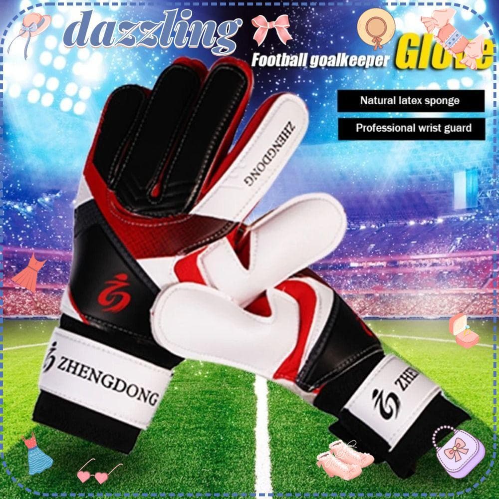 Luvas de Goleiro Profissional Latex Grosso Antiderrapante Impermeável Resistente ao Desgaste para Futebol Juvenil