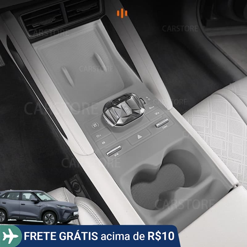 Para BYD YUAN UP PRO Painel De Controle Central Almofada De Silicone Botão De Engrenagem Interior Do Carro Copo De Enchi