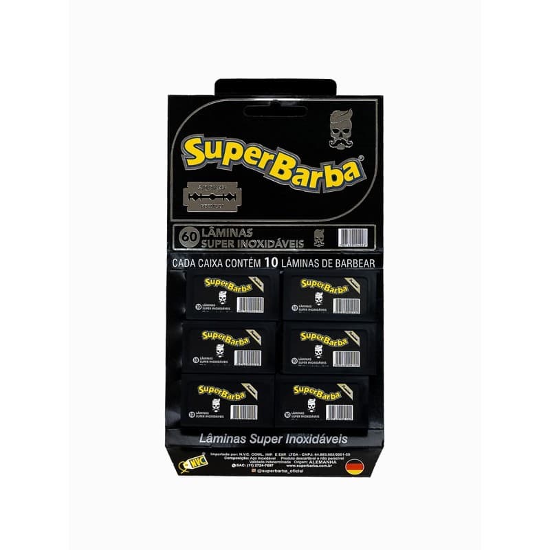 Lamina de barbear premium black superbarba cartela c/60 lami