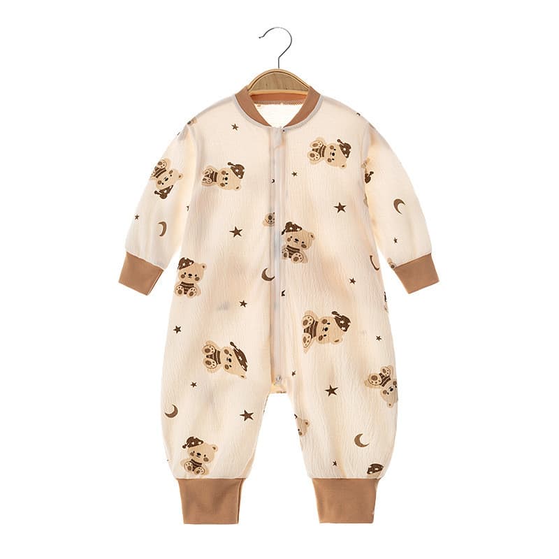 Bebê verão saco de dormir primavera outono bebê Split-perna estilo fino pijamas recém-nascidos tipo zíper crianças multi