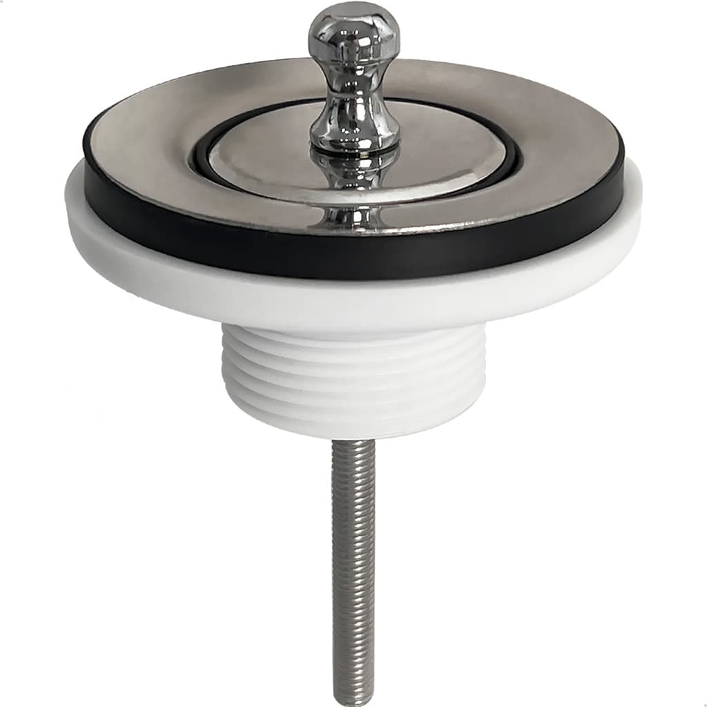 Válvula Saída 7/8 Escoamento Para Lavatório Com Parafuso Tampa Inox Polido Ralo Pia Banheiro Lavabo