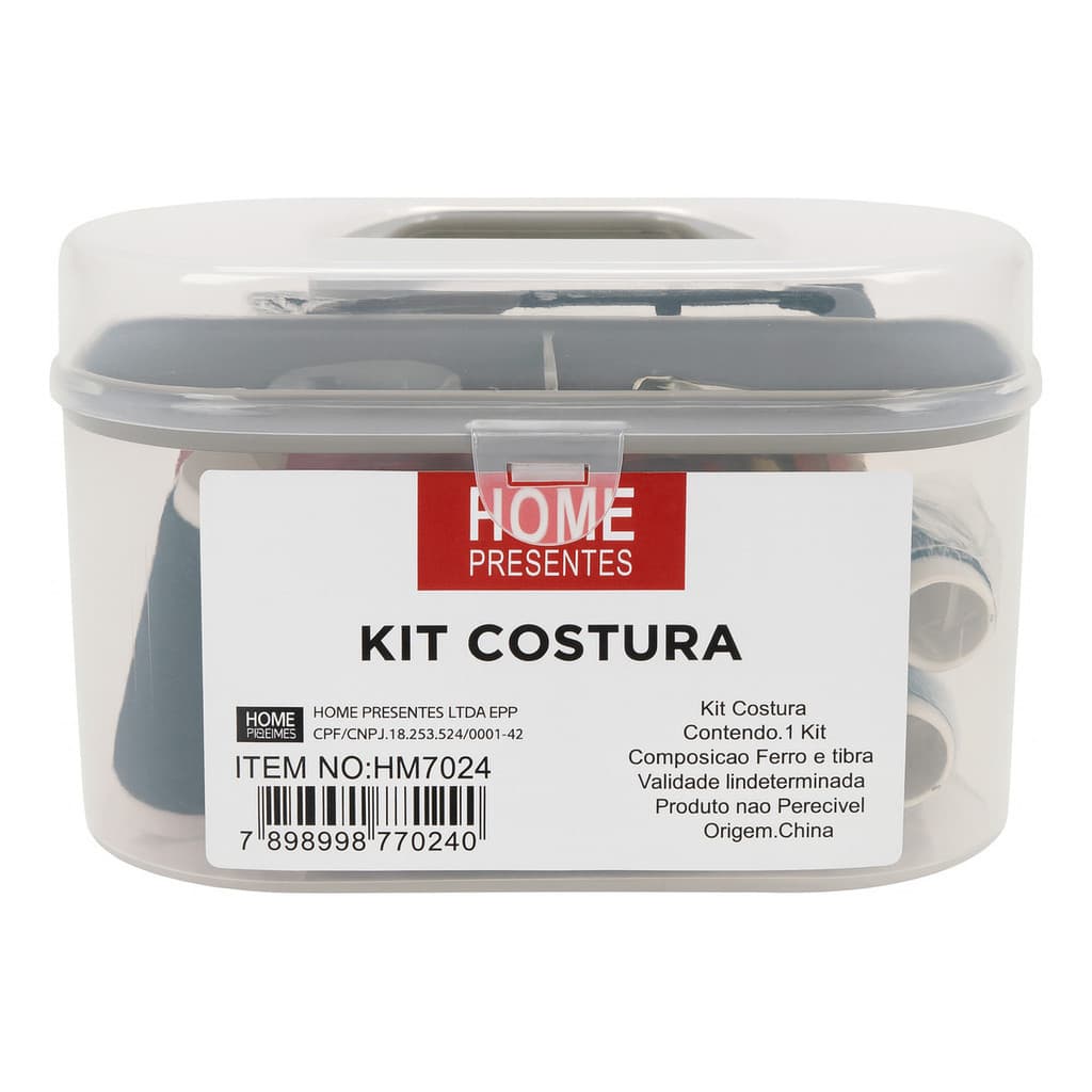 Kit De Costura Completo 55un Casa Estojo Viagem Maleta Linha Agulha Casa Organizadora Mala