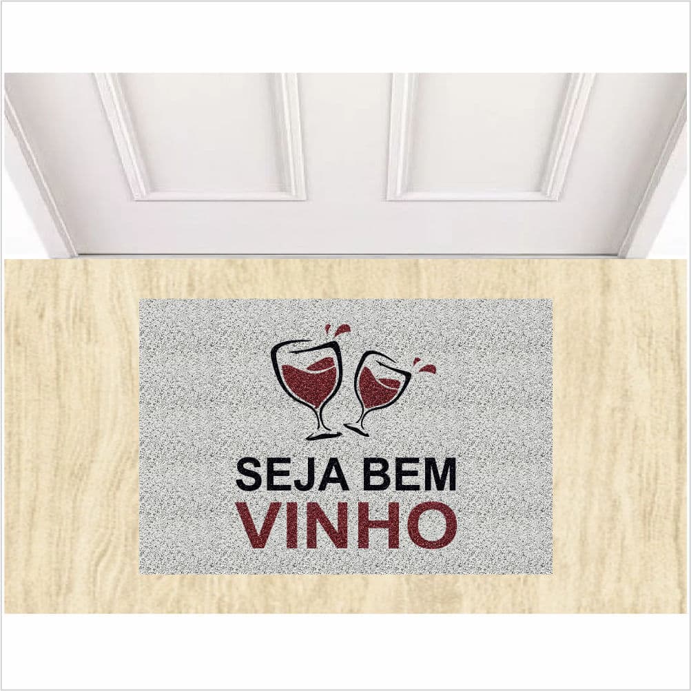 TAPETE CAPACHO SEJA BEM VINHO - PRATA