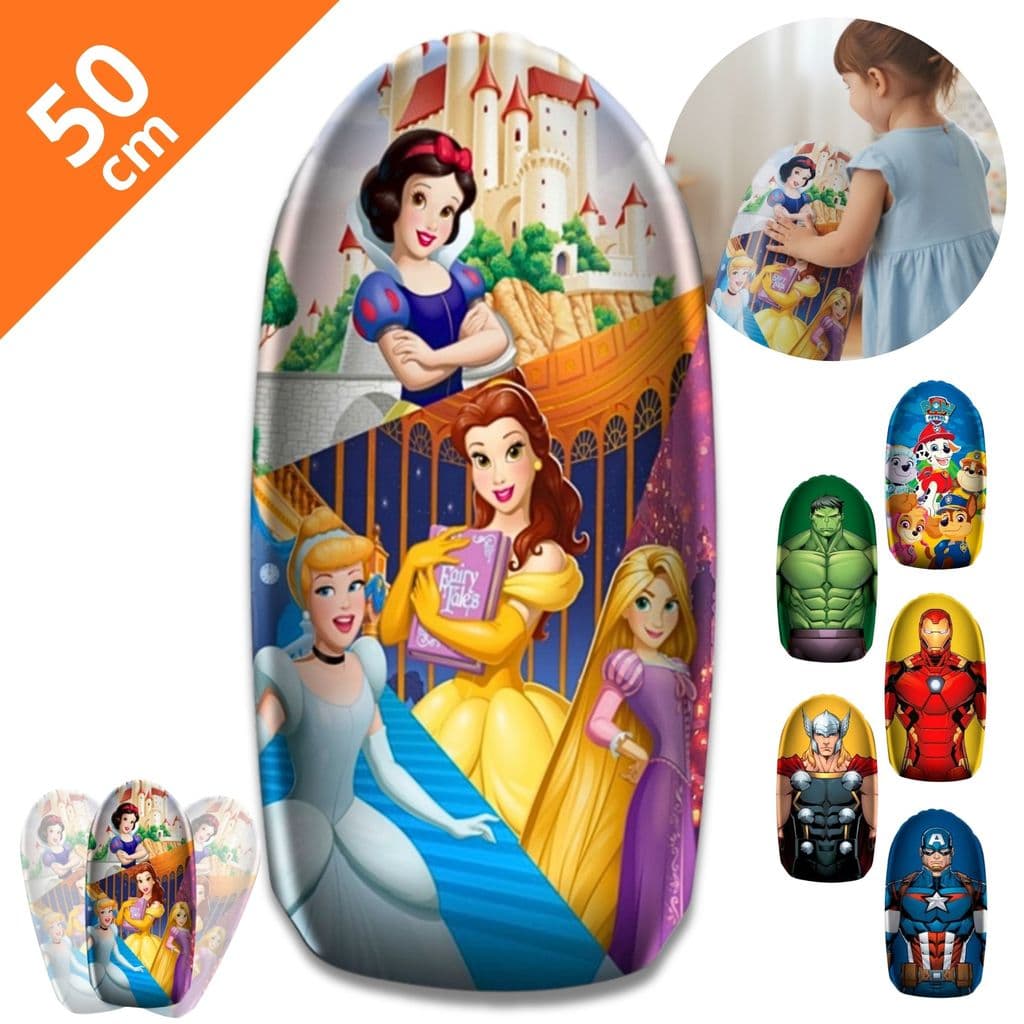 João Bobo Inflável 50cm Boneco Teimoso Personagens Vingadores Patrulha Princesas Brinquedo Infantil