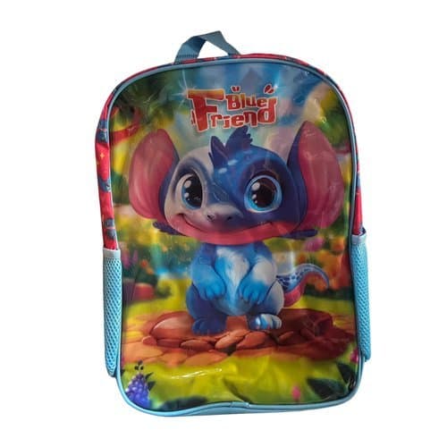 Mochila Infantil Escolar Resistente Colorida Estilo Amigo Azul Confortavel