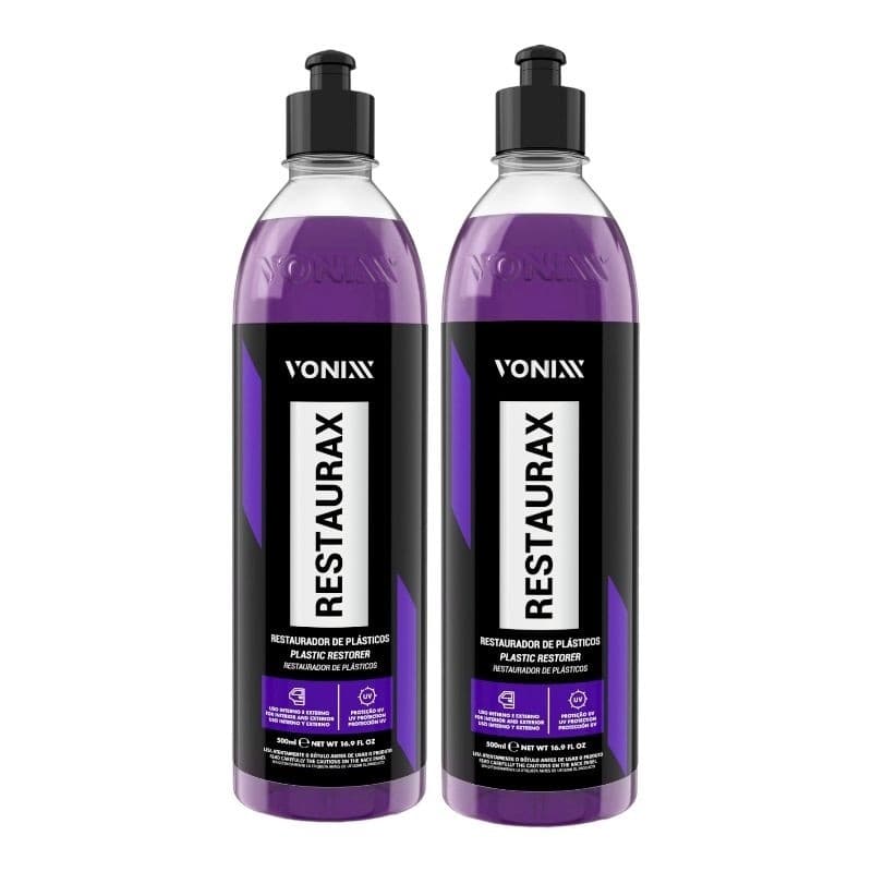 KIT 02 UNIDADES RESTAURAX 500 ml - VONIXX - RESTAURADOR DE PLÁSTICOS