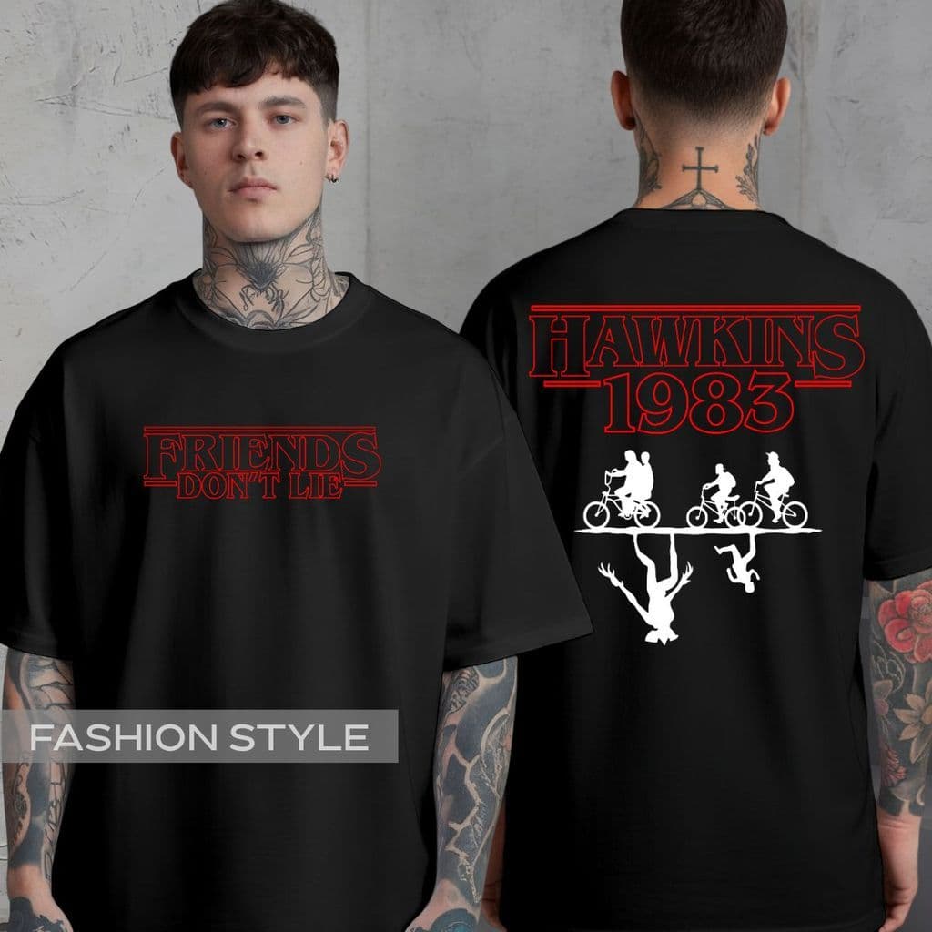 Camiseta Stranger Serie Ultima temporada Mundo Invertido Hawkins Onze Max Will Camisa 100% Algodão