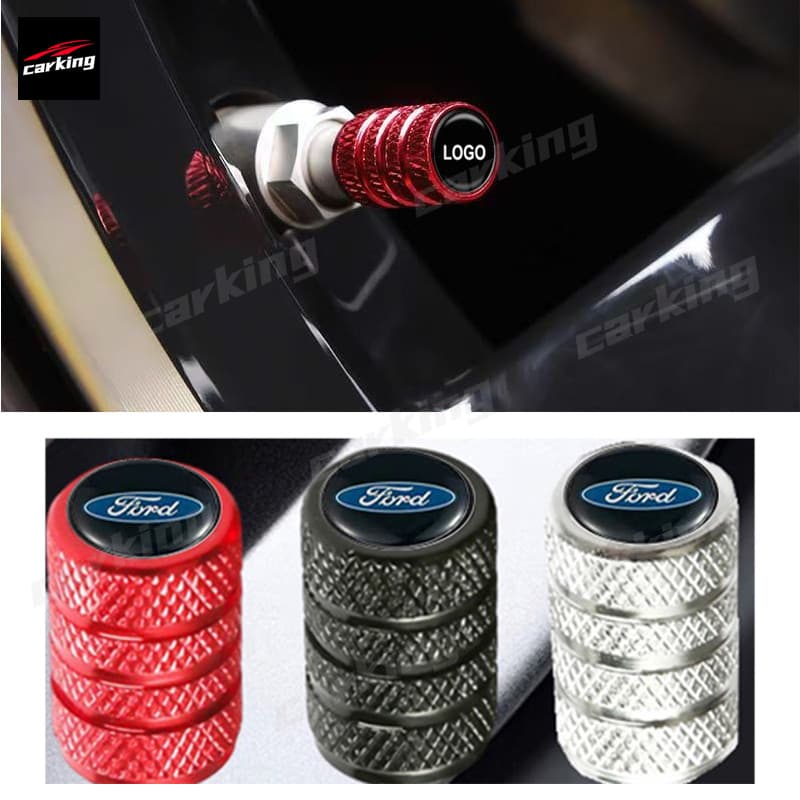 kit 4 Ford Tampinha Tampas Da Válvula De Pneu Bico Metal Alumínio Carro Biquinho, Moto, Bicicleta