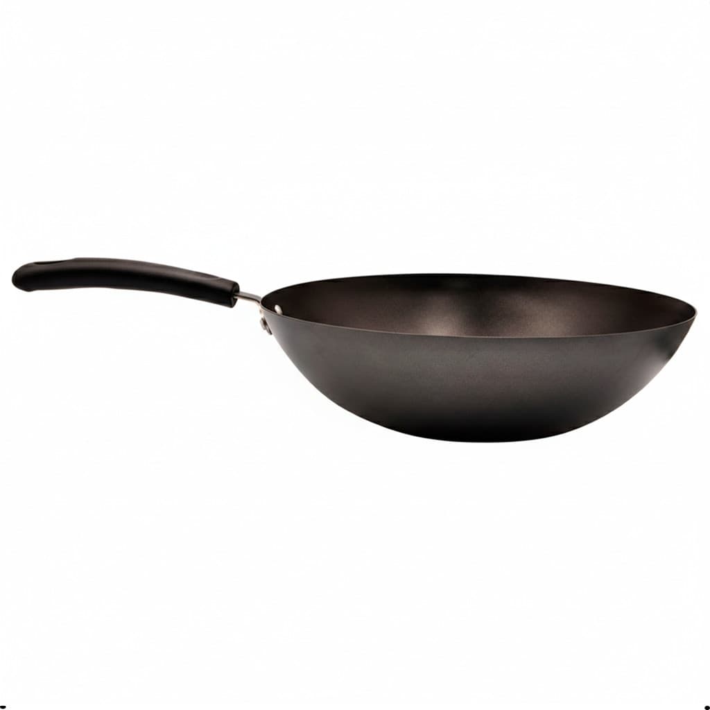 Frigideira Wok Antiaderente Cinza 3,5L com Cabo Ergonômico e Tampa