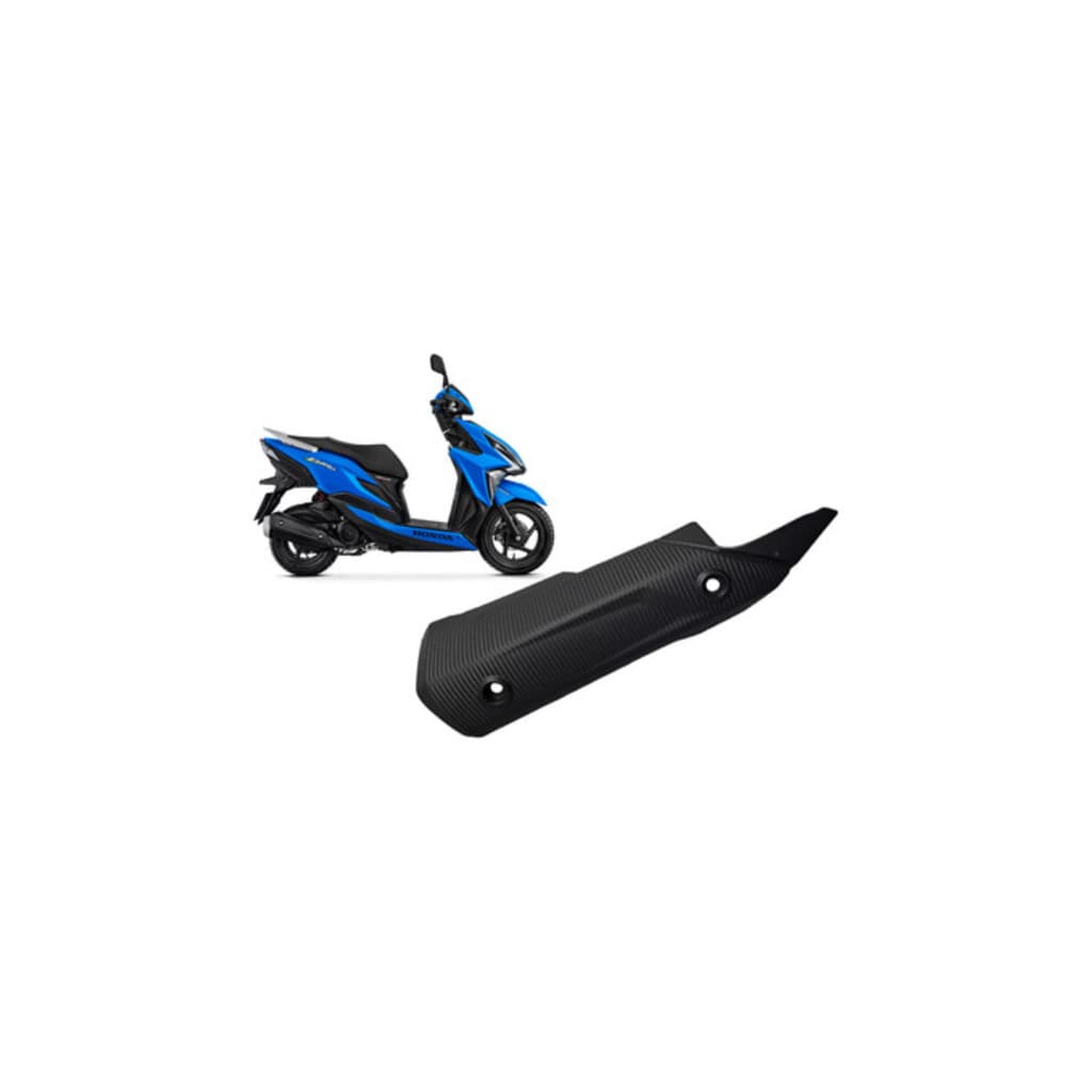 Protetor Escapamento Preto Honda Elite125 2019 2022 Peça Moto Alta Qualidade