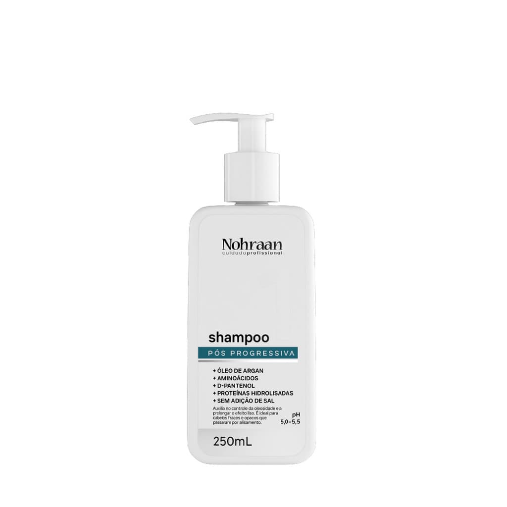 Shampoo Pós Progressiva Nohraan 250ml para Manter o Liso por Mais Tempo