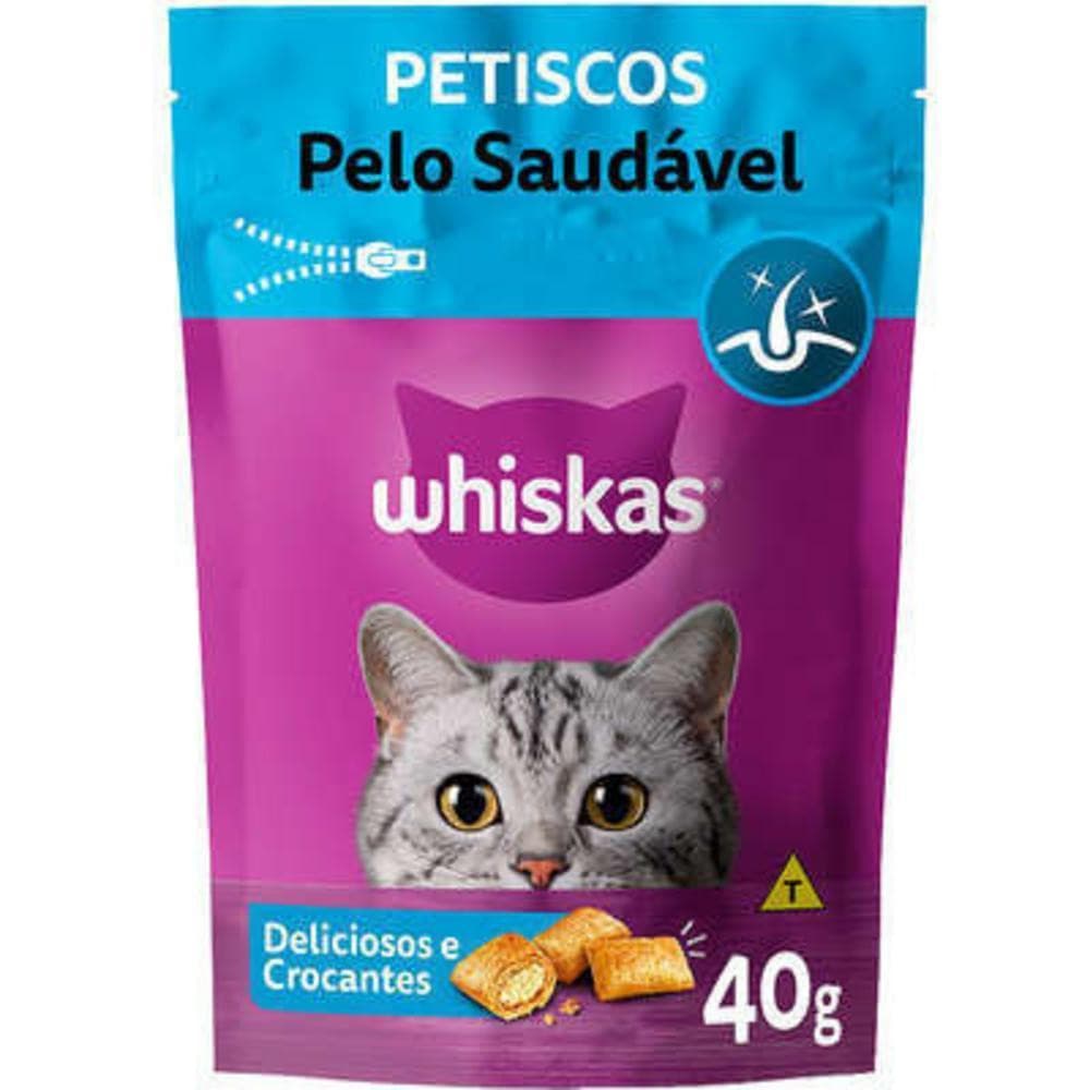 Petisco para Gatos Pelo Saudável Pouch 40G Whiskas