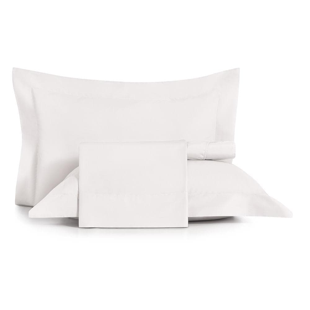 Jogo de Cama Queen 4 Peças Altenburg Algodão Lux 200 Fios  Branco