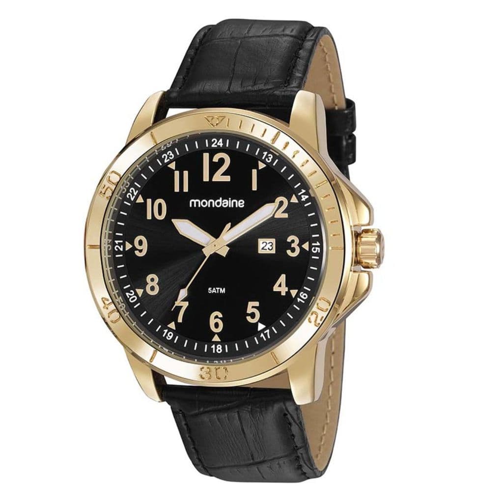 Relógio Masculino Mondaine Casual Couro Calendário 99412GPMVDH2