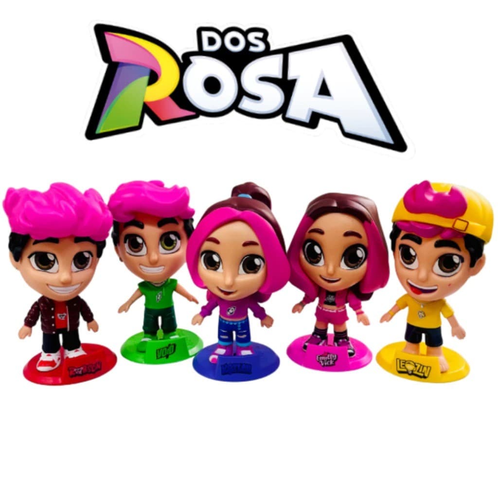 Boneco Personagem Turma Dos Rosa 15cm Vinil Original Algazarra