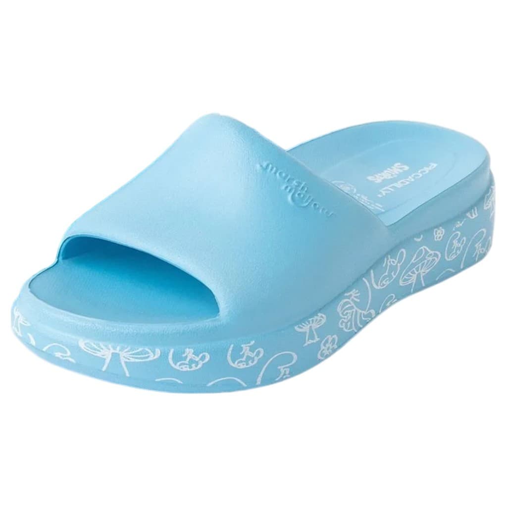Chinelo Feminino Slide Flatform Conforto Smurf Piccadilly