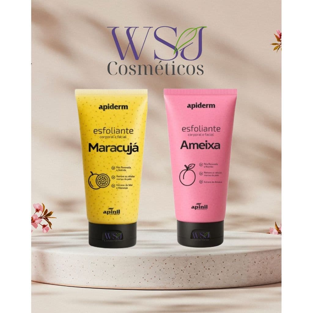 Esfoliante Corporal e Facial AMEIXA 190g Apinil +  Esfoliante Corporal e Facial Maracujá  190g Apini