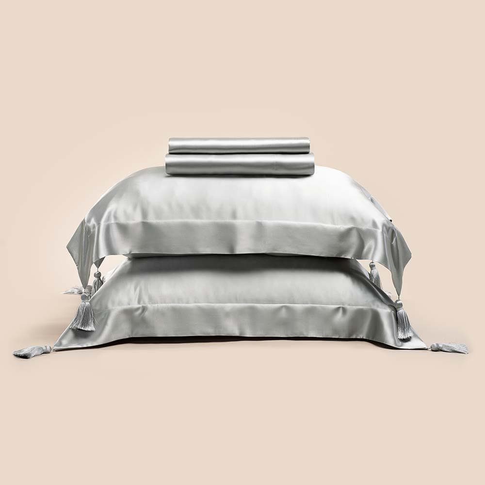 Jogo de Cama King Altenburg Haus Seda Mulberry Cinza