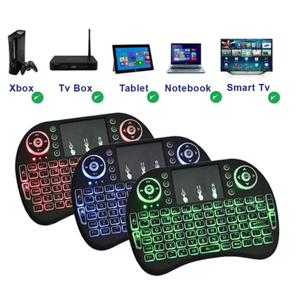 Mini Teclado Controle Sem Fio Para Smart Tv Tv Box Pc