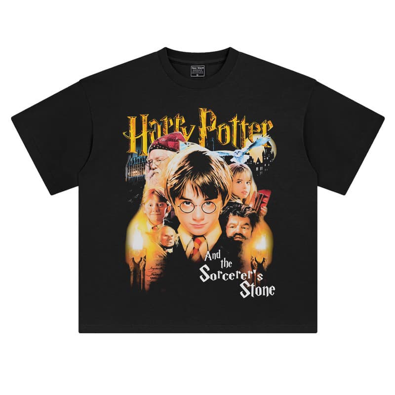 2026 Nova Camiseta Masculino Feminino Oversized Harry Potter Oversize Retrô Estampa  Estilosa Atemporal Moda