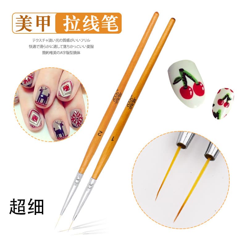 Ferramentas de Manicure gancho linha caneta desenhar linha caneta pintura japonês chegel flor caneta renda mancha gradie