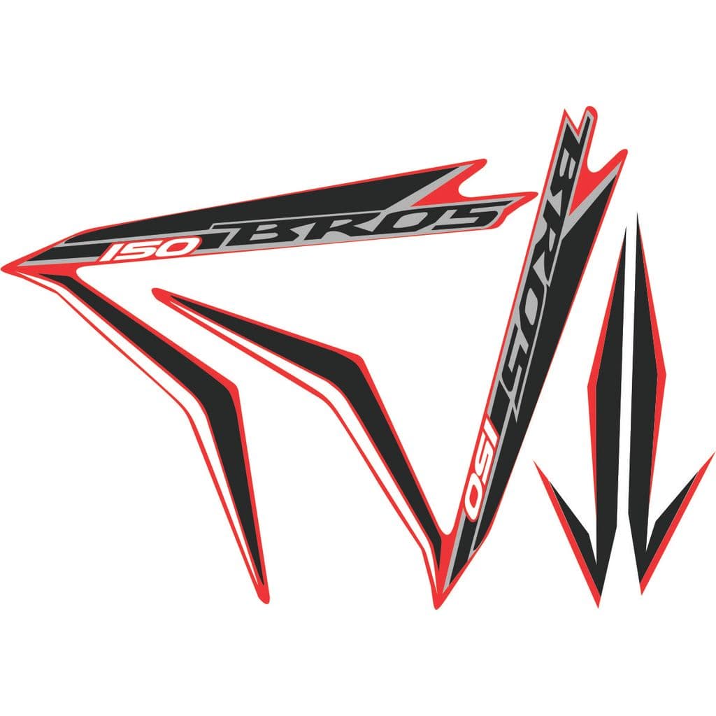 Kit  Adesivos Emblemas Laterais HONDA Bros 150