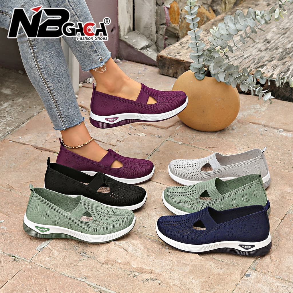 Sapatos Femininos De Malha Respirável Adequados Para Pés Finos E Largos Plus Size 36 A 44 Tênis Todas As Estações