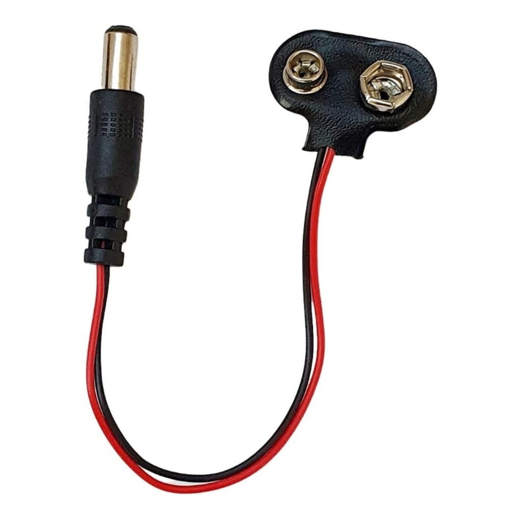 Conector Clip para Bateria 9V com Rabicho e Plug P4 – Ideal para Projetos Arduino e Eletrônica