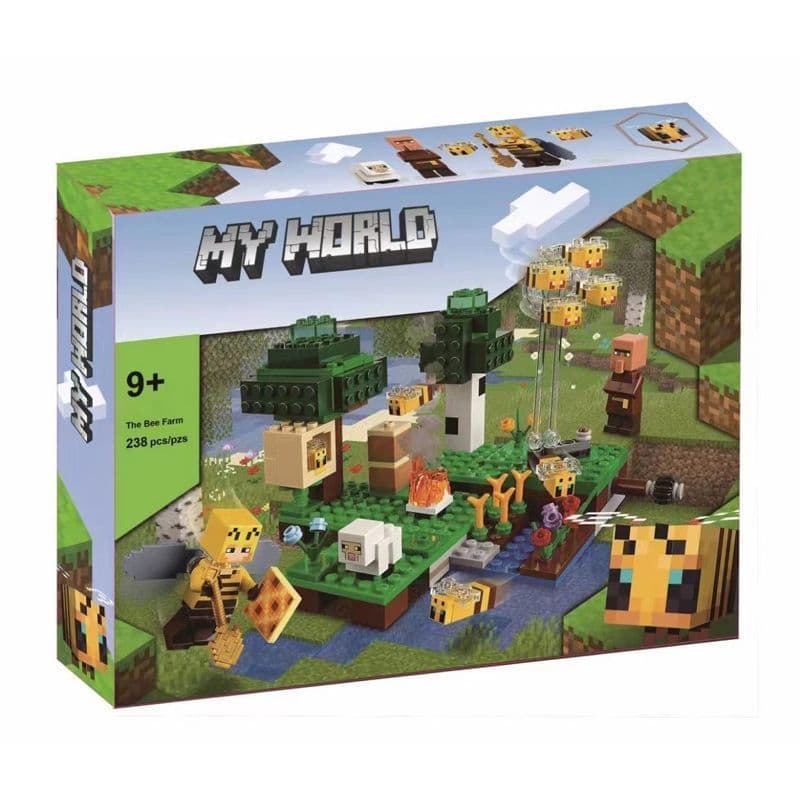 Casa das Abelhas Peças Meu Mundo craft Série Brinquedos educativos infantis Conjunto Brinquedo Blocos