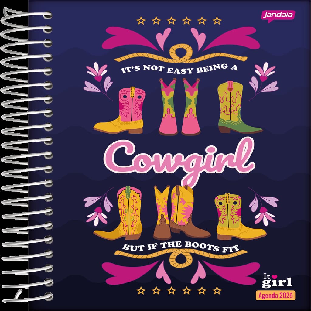 Agenda Diária 2026 It Girl Capa Dura 13x17cm 352 Páginas Sortida