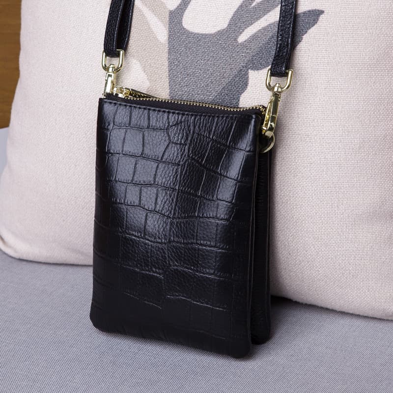 Bolsa para celular feminina mensageiro bolsa pequena 2024 novo estilo elegante All-Match bolsa para celular Vertical Min