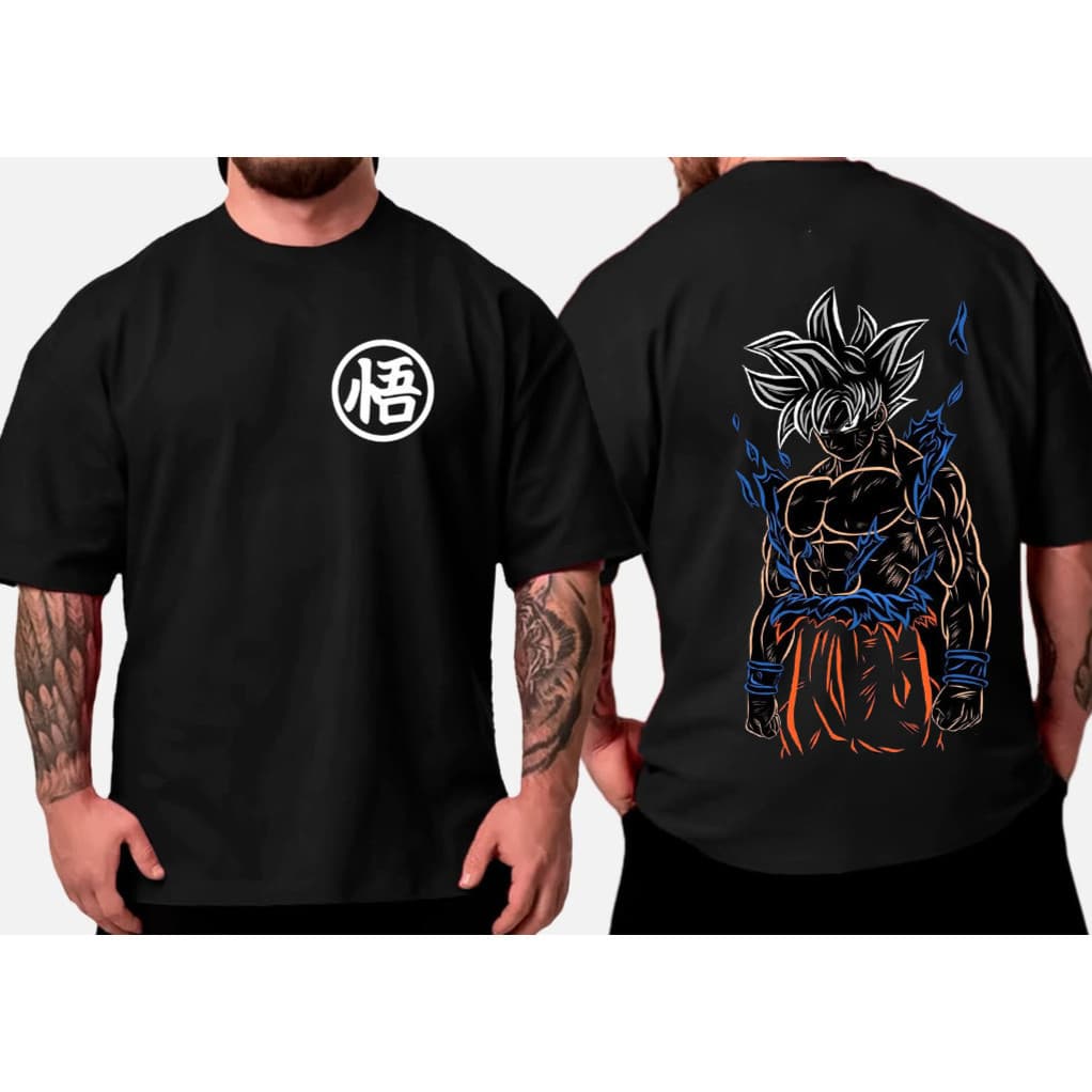 Camiseta Masculina Dragon Ball T-shirt Treino Academia Dragão Vegeta Streetwear Camisa Preto