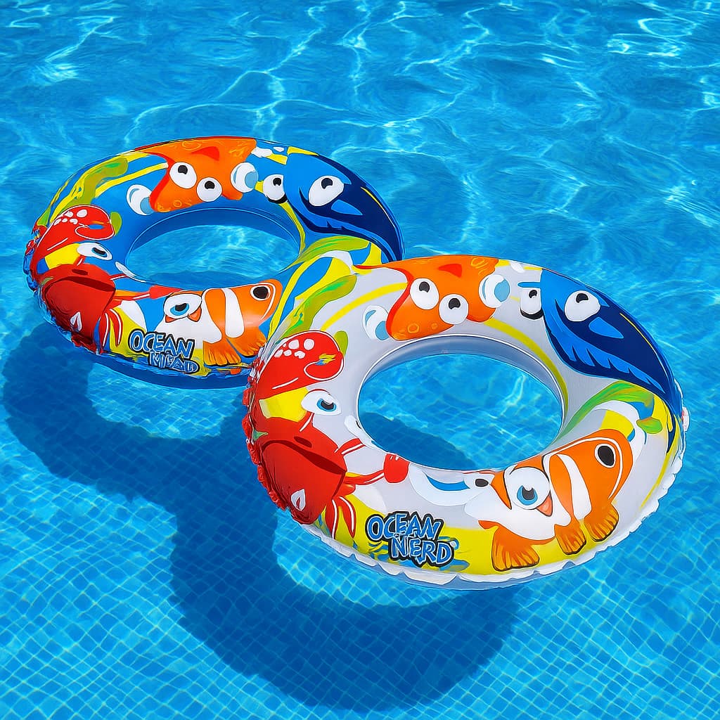 Boia Infantil Circular inflável 50cm Oceano Verão Praia Piscina