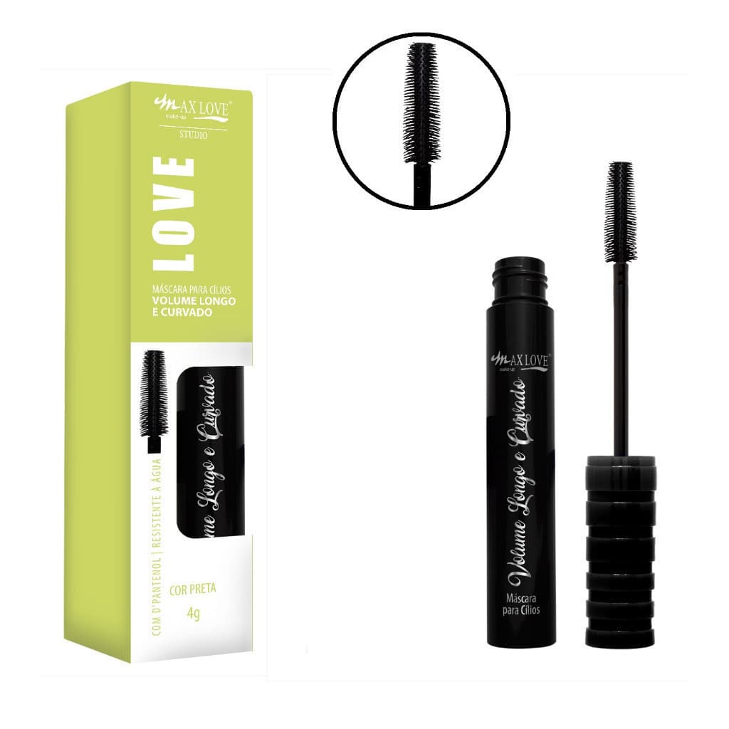 Mascara De Cilios Volume Longe E Curvado 103 Resistente a Agua Max Love