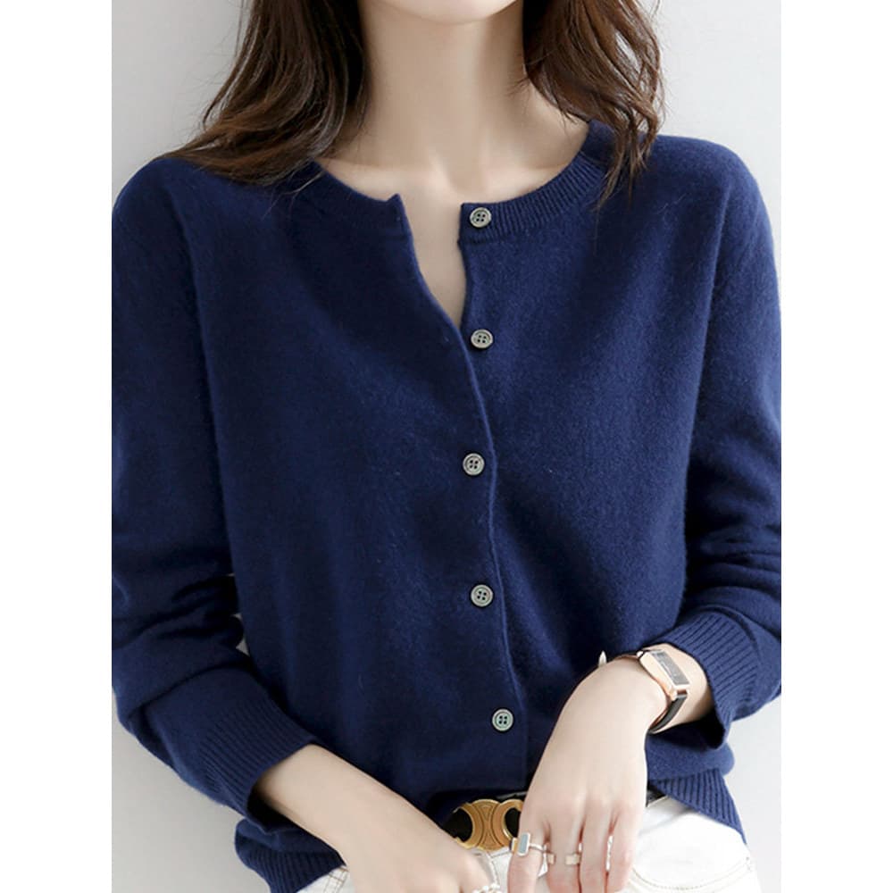 Primavera outono inverno novo estilo malhas Cardigan camisola feminina jaqueta solta de manga comprida enfermeira exteri