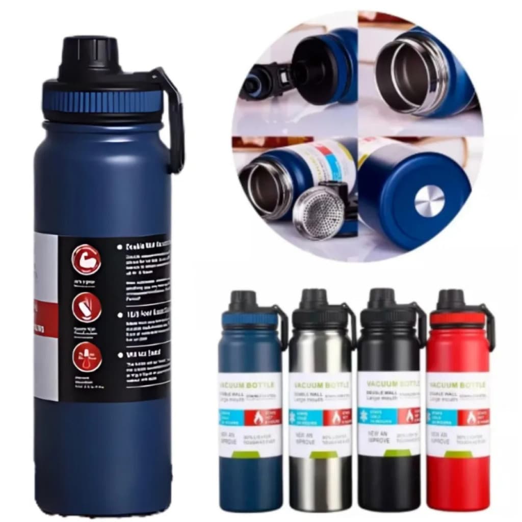 Garrafa Térmica 800Ml Frio Com Isolamento Garrafinha Treino