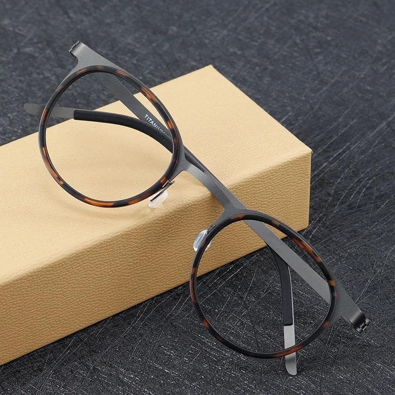 Dinamarca Pure Titanium Eyewear Screwless Design Homens Óculos Armação