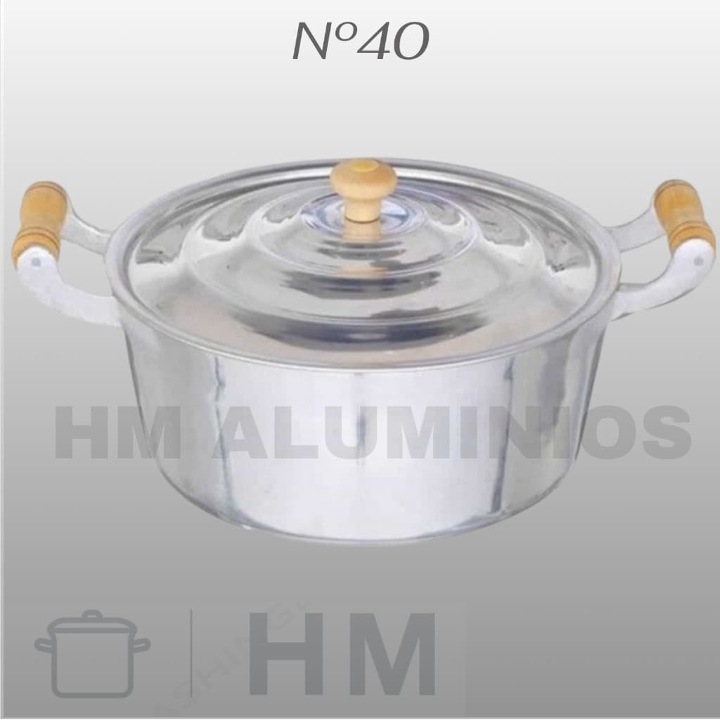 Panela Nº40 Grande em Alumínio Fundido Grosso 18 Litros/LINHA PREMIUM