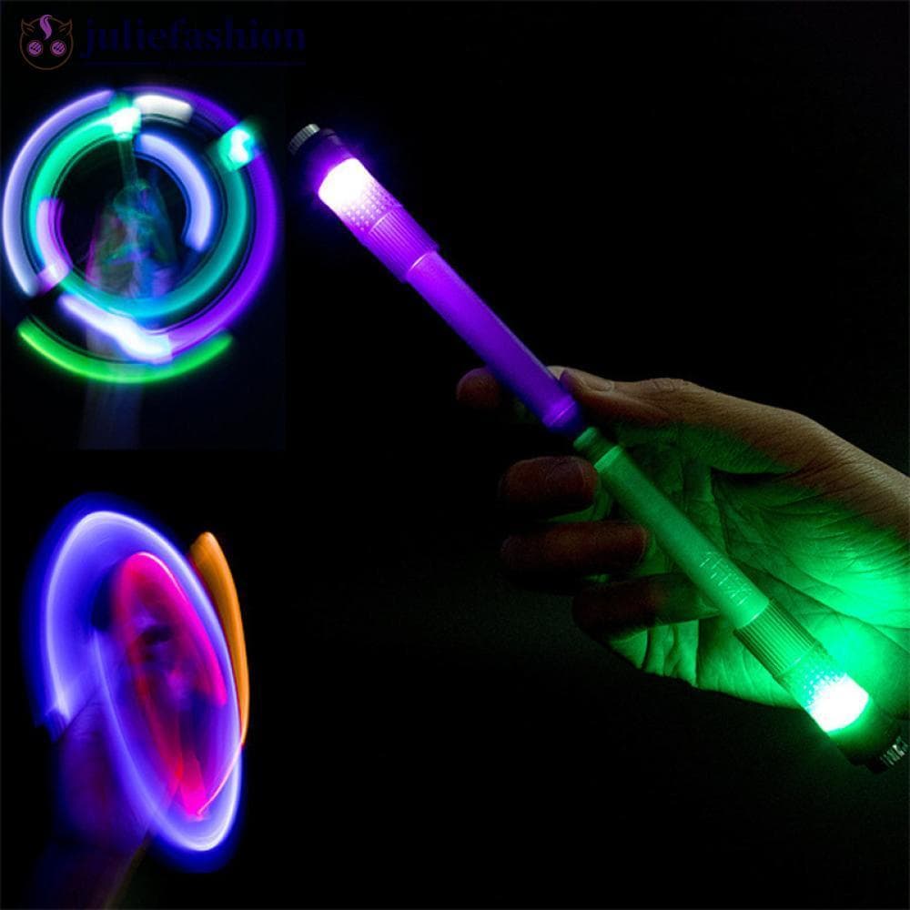 JULIEFASHION 1PC Caneta Giratória Criativa Aleatória Flash Rotativa Para Jogos Com LED Crianças Estudantes Papelaria H1U