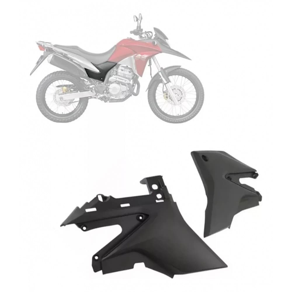 Par Tanpa Lateral Inferior Moto Xre 300 2009 2010 2011 2012 2013 2014 2015 Carenagem Sub Tampa Preta